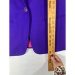 Sag Harbor VTG  Women Purple Wool Blazer Jacket Single Button Lined Size 16 Photo 2