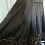 LBD with lace bodice and pleated satin skirt. Size M Black Size M Photo 2