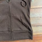 Old Navy Vintage Y2K  Brown Metallic Sleeveless Halter Hoodie Zip Vest - S 💚🎀 Photo 11