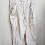 Athleta +Alicia Keys 22 high Waist Utility Ivory cream Pants Joggers Parachute Photo 0