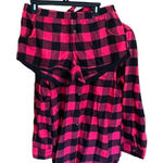 Free Press  Buffalo Plaid flannel shorts and top sleep set womens' size medium Photo 0
