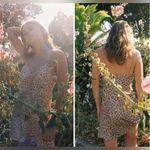 ZARA  Yellow Floral Draped Satin Effect Mini Dress Size L NWT New With Tags Photo 1