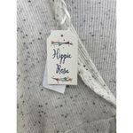 Hippie Rose  Women's Sweater White Marled Long Sleeve Medium Paneled Photo 12