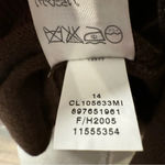 Classiques Entier Classics Entier Beaded Wool‎ Silk Cashmere Brown Hidden Snap Cardigan Large Photo 7