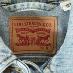 Levi's Denim Jean Trucker Jacket Womens Medium Blue Light Wash Photo 3