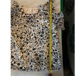 Nanette Lepore Short Sleeve Black/White Floral Print Blouse S Dopamine Classic Photo 7