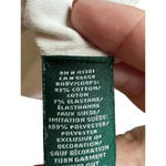 Ralph Lauren Lauren Faux Suede Trim Short Sleeve Boat Neck Women's Blouse Small Photo 5