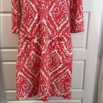 Lilly Pulitzer  Island Coral Reef Madness Red White Print Knit Dress Small Photo 2