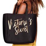 Victoria's Secret Carry All Tote Beach Cooler Bag Neoprene Black Gold Travel $78 Photo 1