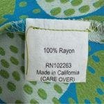 Vintage Loco Lindo Y2K Multi Print Scarf Hem Slip Dress Teal White Green Small Blue Photo 10