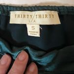 Thirty Thirty Green Satin Rhinestone Strap Crop Top Small Photo 3