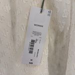 Liz Claiborne cream textured layered sheer top with metallic gold thread accents Photo 9