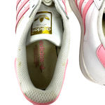 Adidas  size 5 EVM 004001‎ white pink clamshell toe lace up sneakers superstar Photo 5