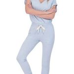 n:philanthropy NWT  Short Sleeve Cotton V-neck Jumpsuit Light Blue Medium Photo 19