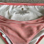 Shade & Shore Coral and White Striped Bikini Bottom Size Medium Photo 3