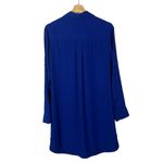 EXPRESS  Portofino Royal Blue Button Down Long Sleeve Shirt Dress S Photo 1