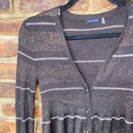 Magaschoni Brown Metallic Sparkle Button Down Cardigan Sweater Womens Size Small Photo 1