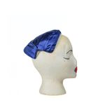 Vintage 1950s Blue Sateen Women's Hat by Vicki – Classic Mid Photo 5