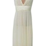 Gossard 60's Floaty Double Layer Sheer Nylon Chiffon Maxi VTG Nightgown Small Yellow Photo 0