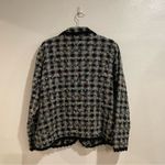 Dress Barn Black Lightweight Plaid Tweed Blazer Sz L Photo 7