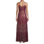 Dress the Population NWT  Antoinette Sleeveless Burgundy Gold Lace Maxi Dress S Photo 1