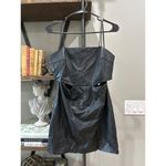 Amanda Uprichard  Kloss Faux Leather Mini Dress Black Womens Size Medium Photo 5