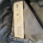 ZARA  Peplum Women’s Top Size 10 Black Floral Embroidery Beaded Blue Photo 4