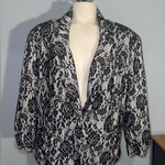 Madison Leigh  black Lace Overlay Blazer jacket woman’s size XL EUC Photo 0