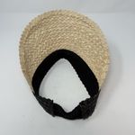 Free People Black and Tan Woven Straw Sun Visor Hat OS Photo 5