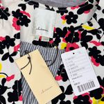 Elevenses  Anthropologie Dahlia Pressed Floral Blazer Vest Buttons Size 4 Small Photo 3