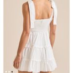 Altar'd State Altar’d State Ava Clip Dot Dainty Bow Fit Flare Mini Dress White Large New Photo 3