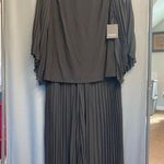 Marina Pleated Chiffon Round Neck Long Illusion Wing Sleeve 2 Photo 2