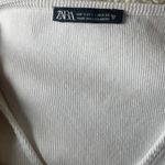 ZARA White Crop Baby Tee Photo 3