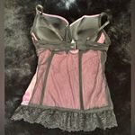 Felina Pink & Black Lace Bustier Corset - Small Photo 5