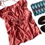 new Trovata ♕ Braided Strap Drawstring Waist Cami Top ♕ Dusty Pink Large Photo 6