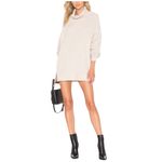 Free People Softly Structured Turtleneck Ribbed Knit Tunic Sweater MEDIUM Photo 1