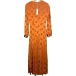Capulet Women’s Size XS Rust Burnt Orange Evelyn Deep V Polka Dot Dress Photo 8