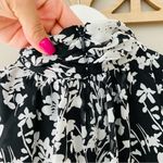 Just Taylor High Neck Floral Dress Black/White Sz 4 Black Photo 8