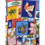 C&C California 100% Linen Womens Top 3X Multicolor Tropical Beachy Island Photo 3