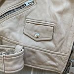 ALLSAINTS NWT All Saints Cole Biker Leather Jacket Sand Brown Sz 8 Photo 9