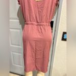 Avalanche  Women's Drawstring Waist Short Sleeve Woven Dress With Pockets size L Photo 8