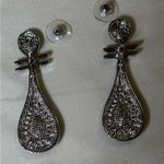 NWOT Elegant New Chinese Styles Earrings Fritillary Lutes Black Photo 2