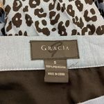 Gracia  Pleated Animal Print Skirt Size Small Photo 5