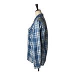 BLANK NYC  Shirt‎ Women XS Blue Plaid You Oughta Know Raw Hem Button Up Western Photo 3