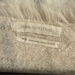Urban Outfitters  Cream Fuzzy Sweater women's Medium Pink and Black Cropped Photo 1