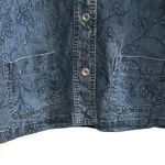 Alfred Dunner  Women's Embroidered Denim Jacket Size 10 Blue Floral Photo 3