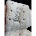 Juicy Couture Juicy Couture JC Her Slippers Faux Fur Slip On White Size 6.5/7.5 Gems/Pearls Photo 2