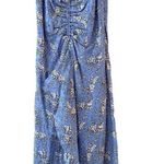 Chelsea and Violet Light Azul Blue Floral Spaghetti Strap Midi Dress Photo 4