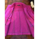 Talbots  Jacket Women 12 Wide Purple Wool Blend Asymmetric Zip Mock Neck‎ Coat Photo 8