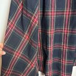 BLOOMCHIC Square Neckline Navy Blue Long Sleeve Plaid Tartan Maxi Dress Size 12 Photo 3